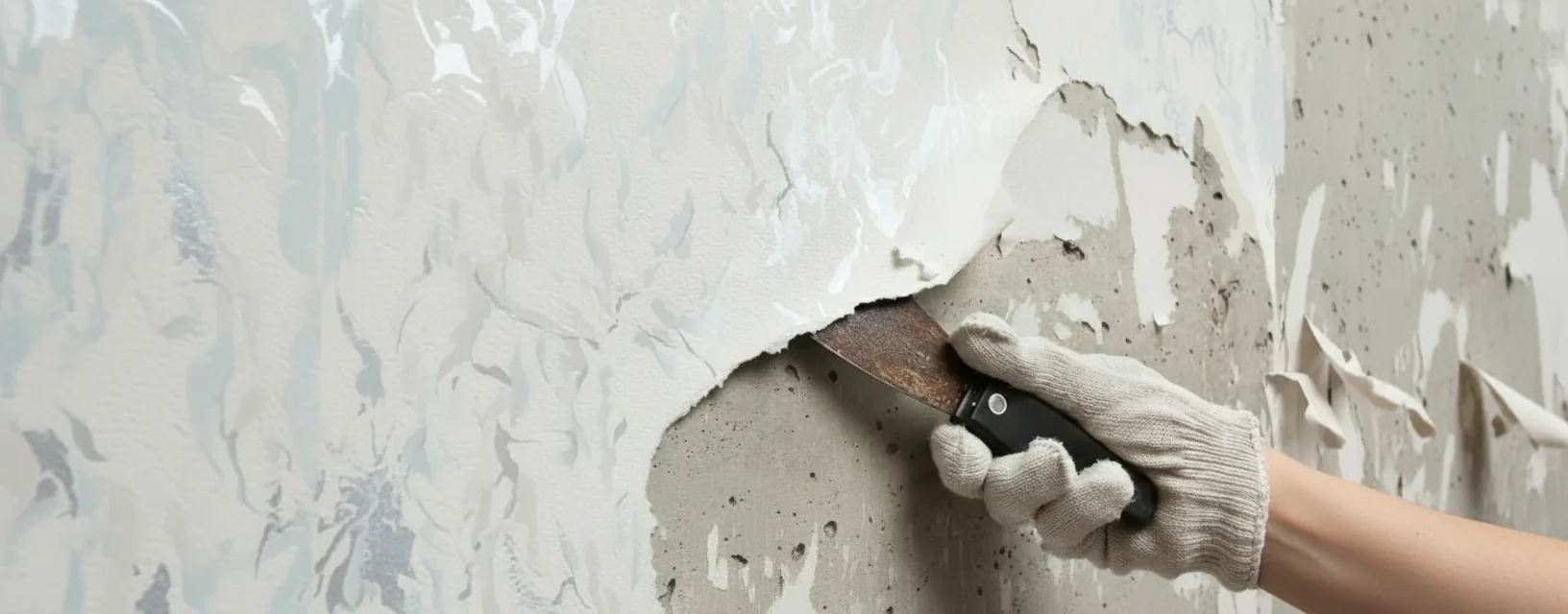 Очистка стен от обоев