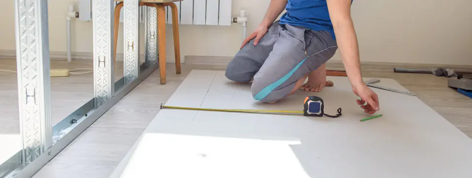 Установка гипсокартонных перегородок