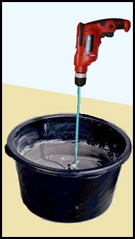 Пример замеса шпатлевки