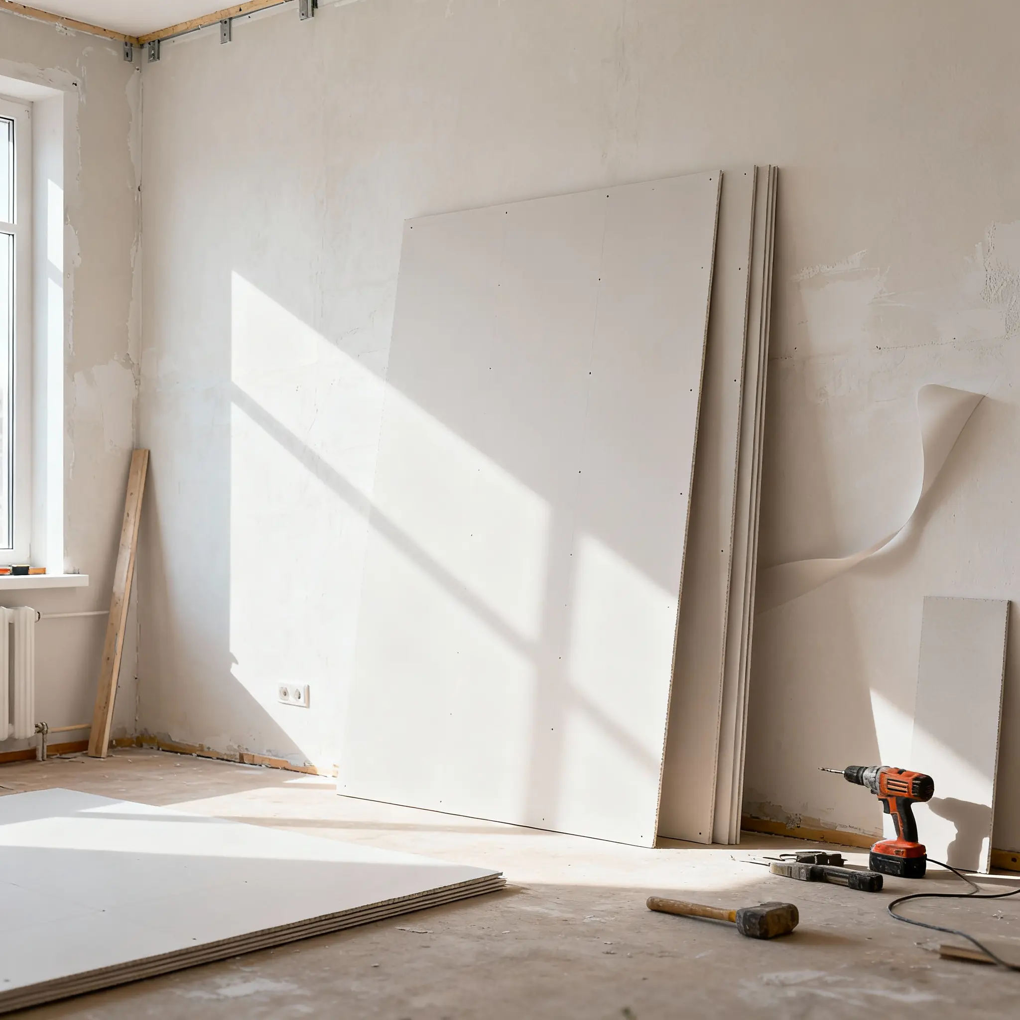 Бескаркасный монтаж гипсокартона