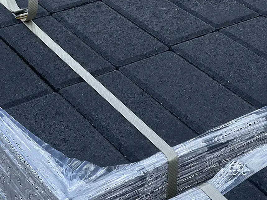 Тротуарная плитка кирпичик графит