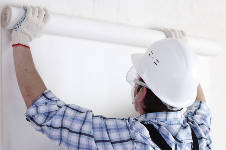 приклеивание стеклохолста