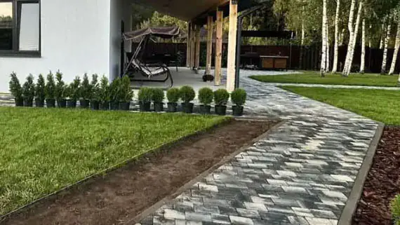 Тротуарная плитка кирпичик кладка