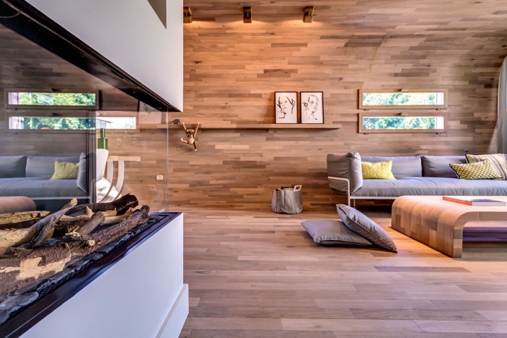 отделка стен натуральным деревом