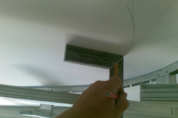 разметка двухуровневого потолка из гипсокартона