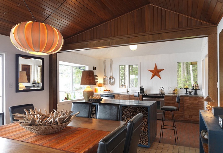 потолок из дерева