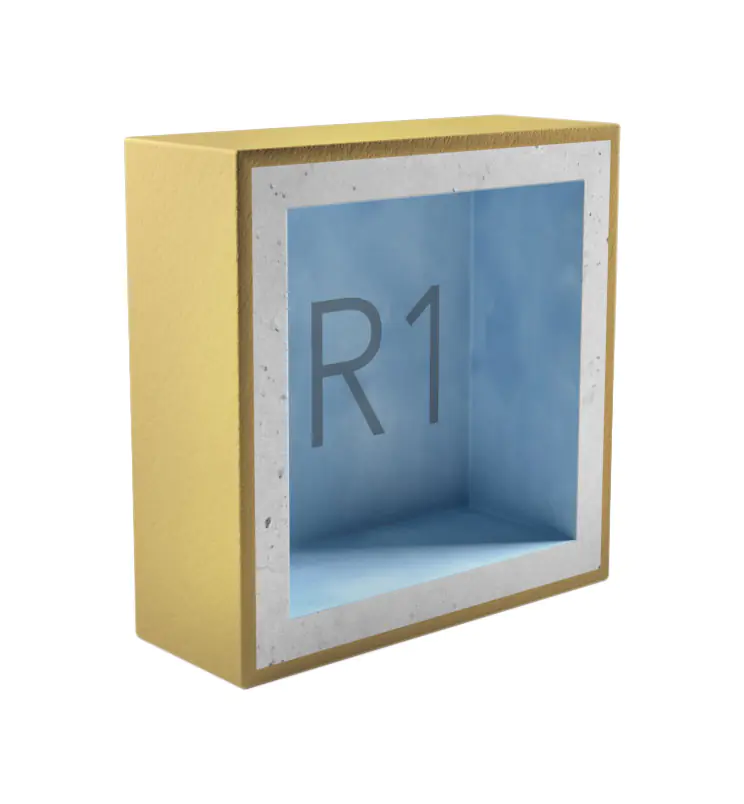 Подрозетник одинарный АкустикГипс Бокс R1 120х120х45 мм