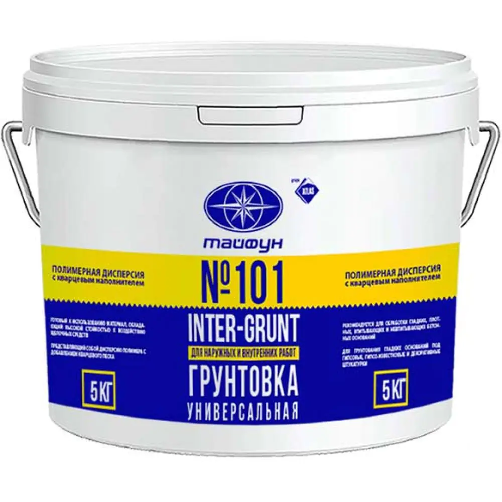 Грунтовка Тайфун Мастер №101 с кварцевым песком, 5 кг