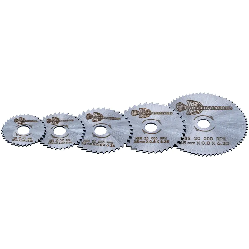 Набор пильных дисков по металлу HSS для гравера 5 шт Trio-diamond (141805)