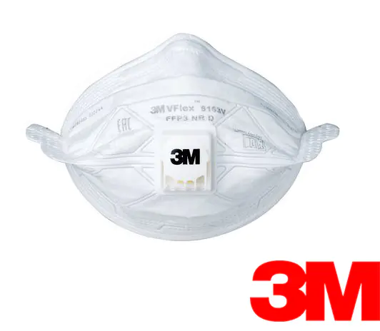 Респиратор 3М 9163V Vflex FFP3D (до 50 ПДК) складной с клапаном 15 шт