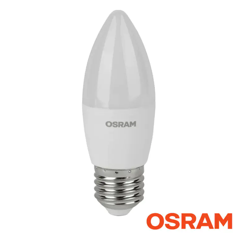 Лампа светодиодная Свеча OSRAM 10Вт Е27 6500К холодный дневной свет