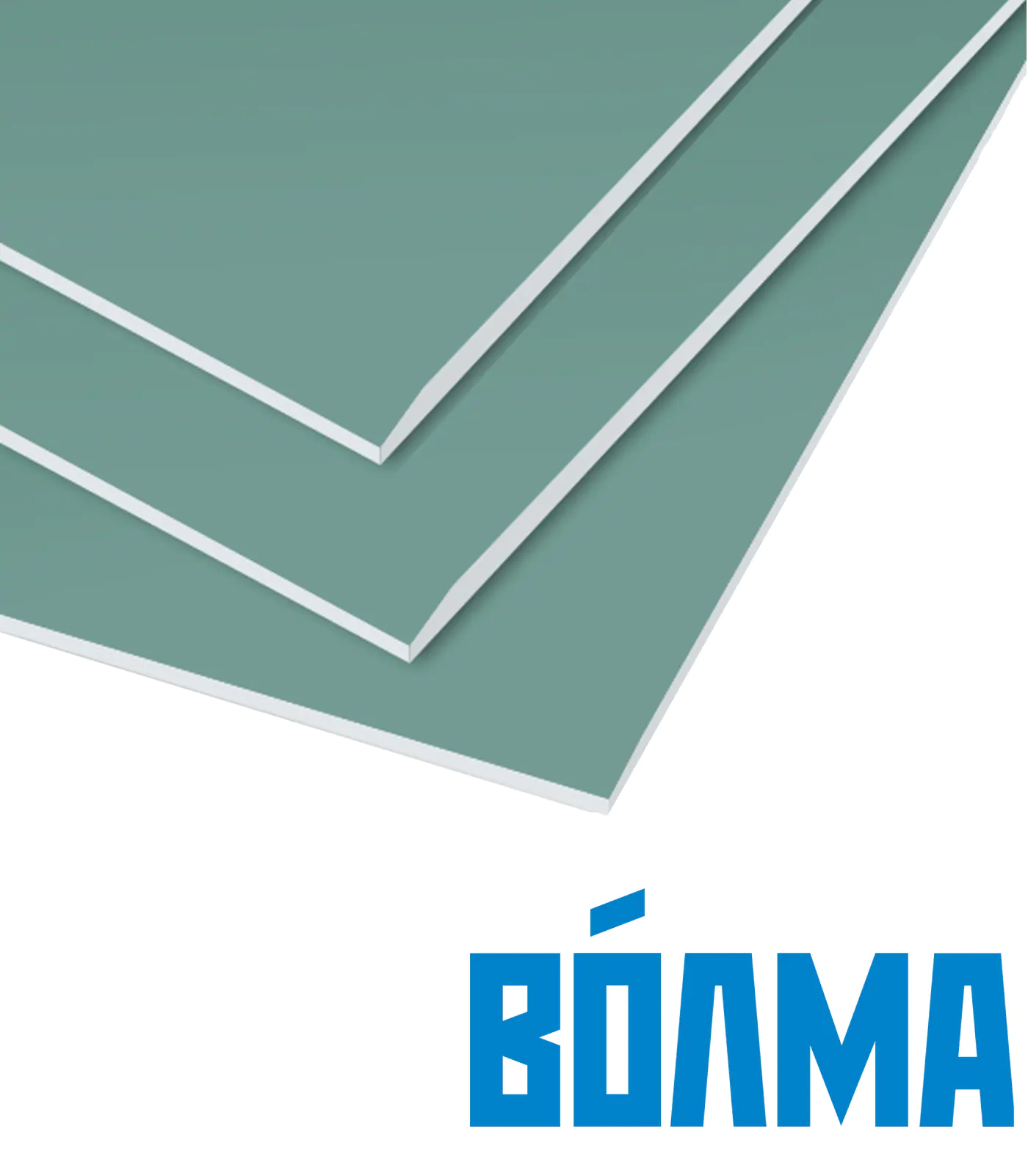 Гипсокартон ВОЛМА влагостойкий 12,5х1200х3000 мм