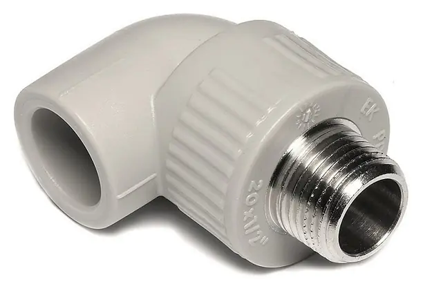 Угольник 90° Wavin с металлической наружной резьбой 25х3/4"