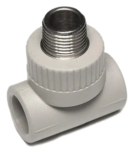 Тройник Wavin с металлической наружной резьбой 25х1/2"х25