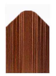 Штакетник металл. Константа 90 мм, высота 1,5 м. Темный дуб. РБ.