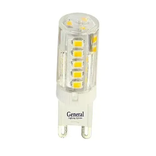 Светодиодная лампа General Lighting 3Вт G9 2700К. Теплый белый свет (653800)