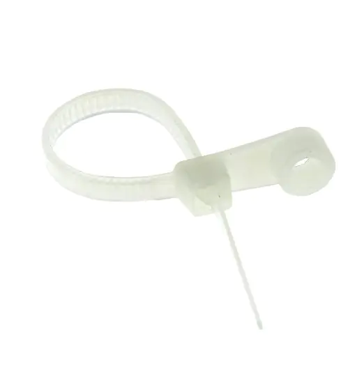 Хомут-стяжка с отверстием 200х4,3 мм REXANT 07-0204 белый 100 шт