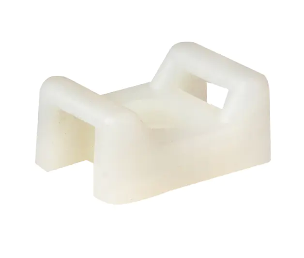 Площадка под хомуты 22x16 с отверстием М4 белая 100 шт