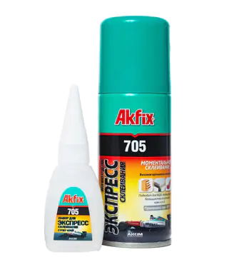 Клей Akfix 705 с активатором для экспресс склеивания 50 г+200 мл