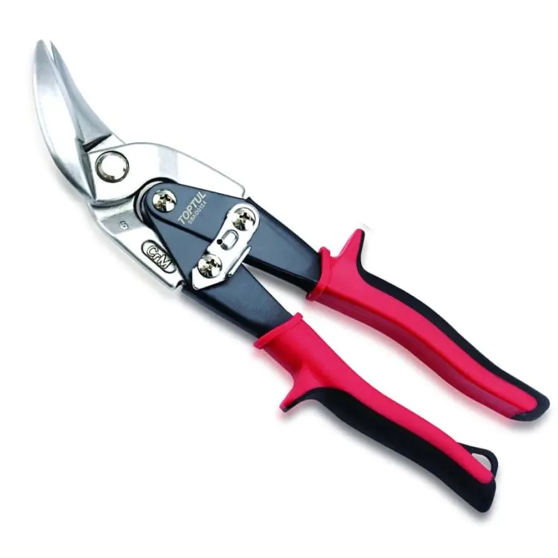 Ножницы по металлу изогнутые 240 мм левые TOPTUL (SBAD0124)