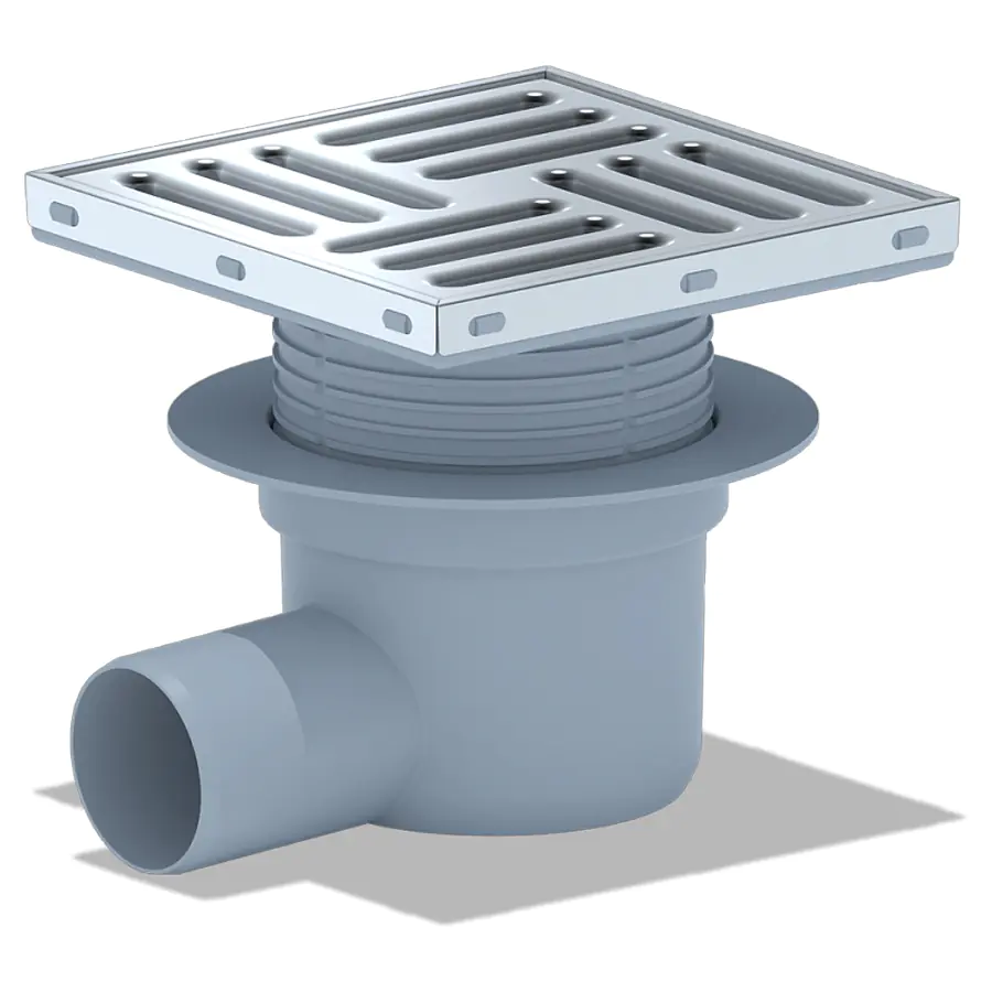 Трап для душа АНИ пласт горизонтальный регулируемый 105x105/50 (TA5612)