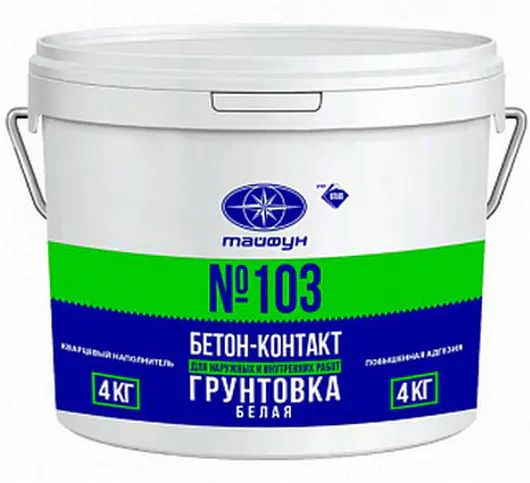 Грунтовка Тайфун Мастер №103 бетон-контакт, 4 кг