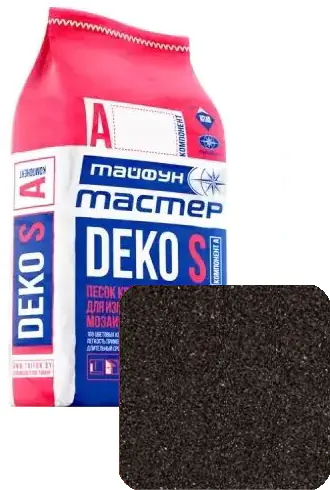 Кварцевый песок для штукатурки Тайфун Мастер DEKO S А1 (черный) 5,4 кг