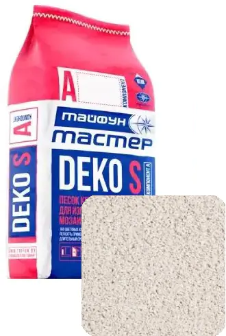 Кварцевый песок для штукатурки Тайфун Мастер DEKO S А2 (белый) 5,4 кг