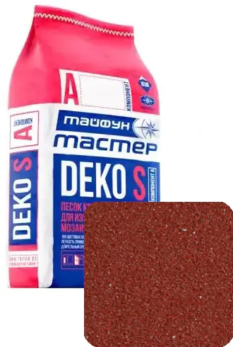 Кварцевый песок для штукатурки Тайфун Мастер DEKO S А3 (кирпич) 5,4 кг