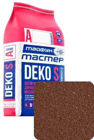 Кварцевый песок для штукатурки Тайфун Мастер DEKO S А4 (коричневый) 5,4 кг