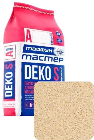 Кварцевый песок для штукатурки Тайфун Мастер DEKO S А5 (песочный) 5,4 кг