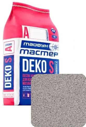 Кварцевый песок для штукатурки Тайфун Мастер DEKO S А6 (серый) 5,4 кг