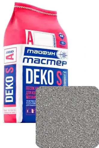 Кварцевый песок для штукатурки Тайфун Мастер DEKO S А7 (серебряный) 5,4 кг