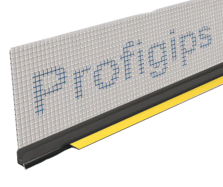 Профиль оконный примыкающий с сеткой (графит) 3 м