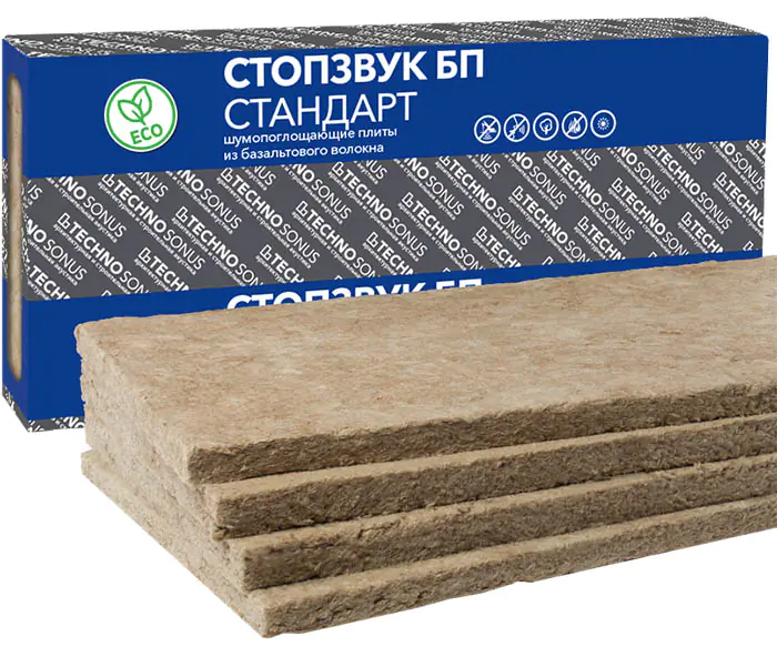 Плита шумопогл. СтопЗвук БП Стандарт 50 мм (2,88 м²)