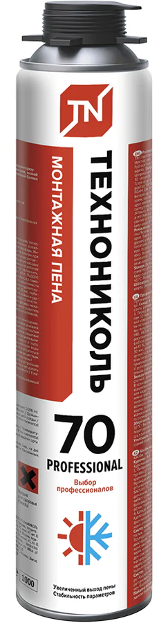 Монтажная пена Технониколь 70 Professional всесезонная, 1000 мл