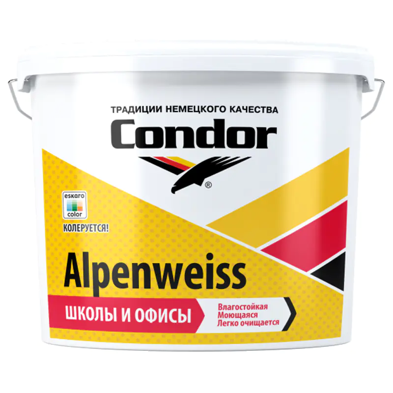 Краска Condor Alpenweiss влагостойкая (База А) 5 л