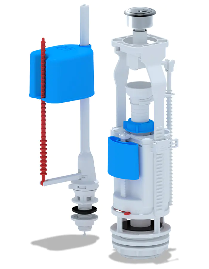 Арматура сливная для унитаза с нижней подводкой (2 кнопки) АНИ Пласт WC3550M