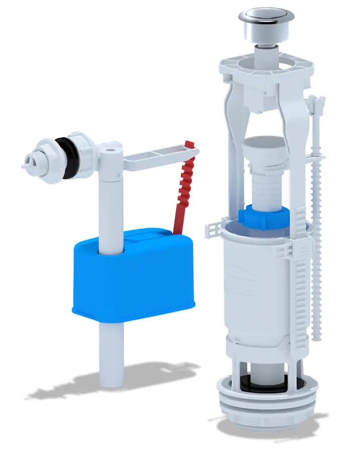 Арматура сливная для унитаза с боковой подводкой (1 кнопка) АНИ Пласт WC6050M