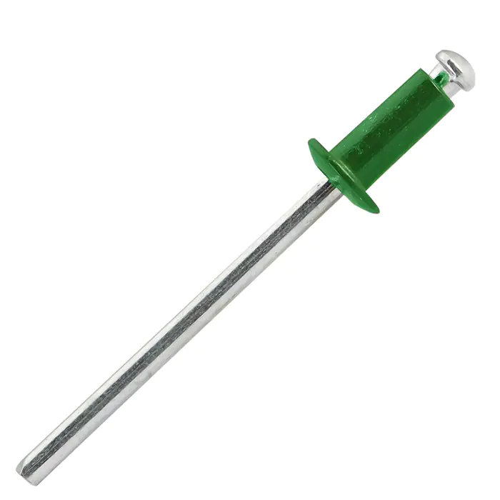 Заклепка вытяжная 3,2х8 мм Al/st Tech-Krep RAL 6005 (зеленый), 100 шт