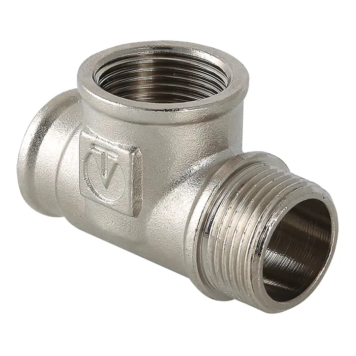 Тройник Valtec с переходом на нар. р. 3/4"х1/2"х3/4" вн.-вн.-нар.
