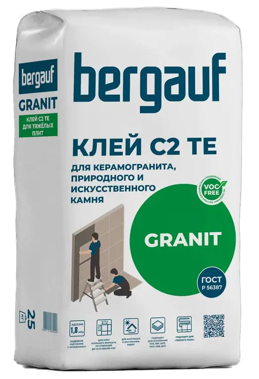 Клей для плитки Bergauf Granit, 25 кг