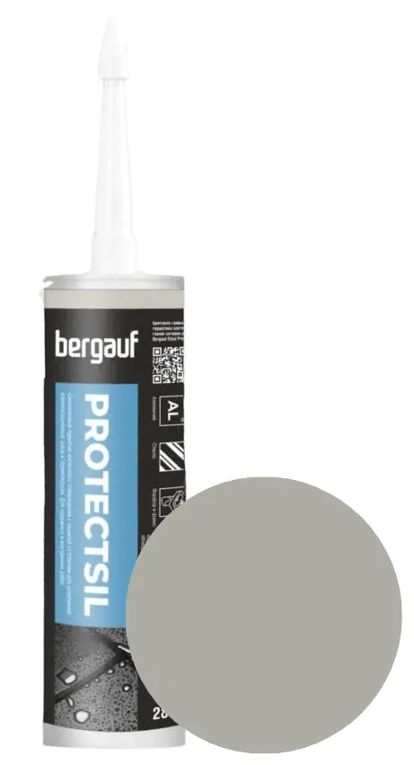 Герметик силиконовый Bergauf Protectsil (серый) 280 мл