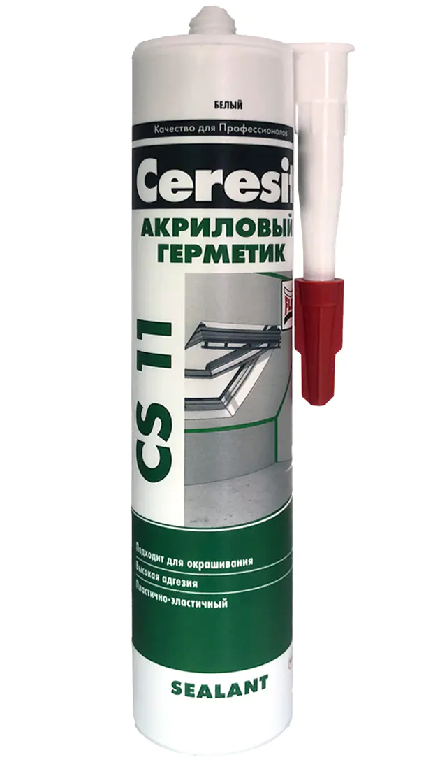 Герметик акриловый Ceresit CS 11 (белый) 300 мл