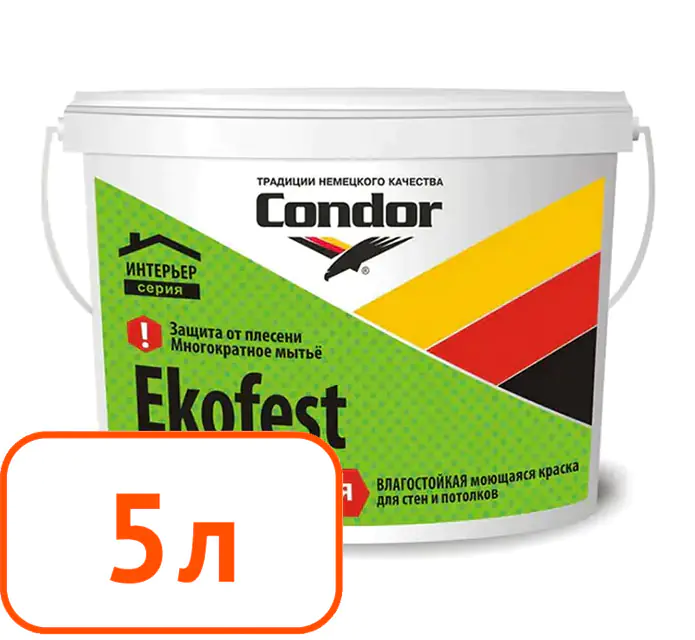 Краска Condor Ekofest для кухни и ванной 5 л