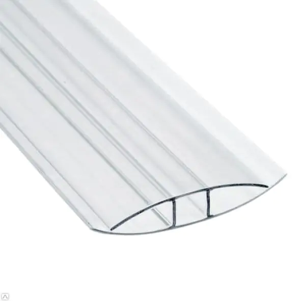 Соединительный профиль для поликарбоната 4 мм (прозрачный) 6 м