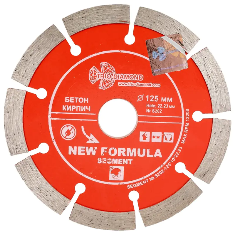 Диск алмазный отрезной 125х22,23 мм Trio-diamond Сегментный New Formula (S202)