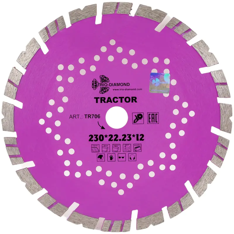 Диск алмазный отрезной 230х22,2 мм Trio-diamond Tractor (TR706)