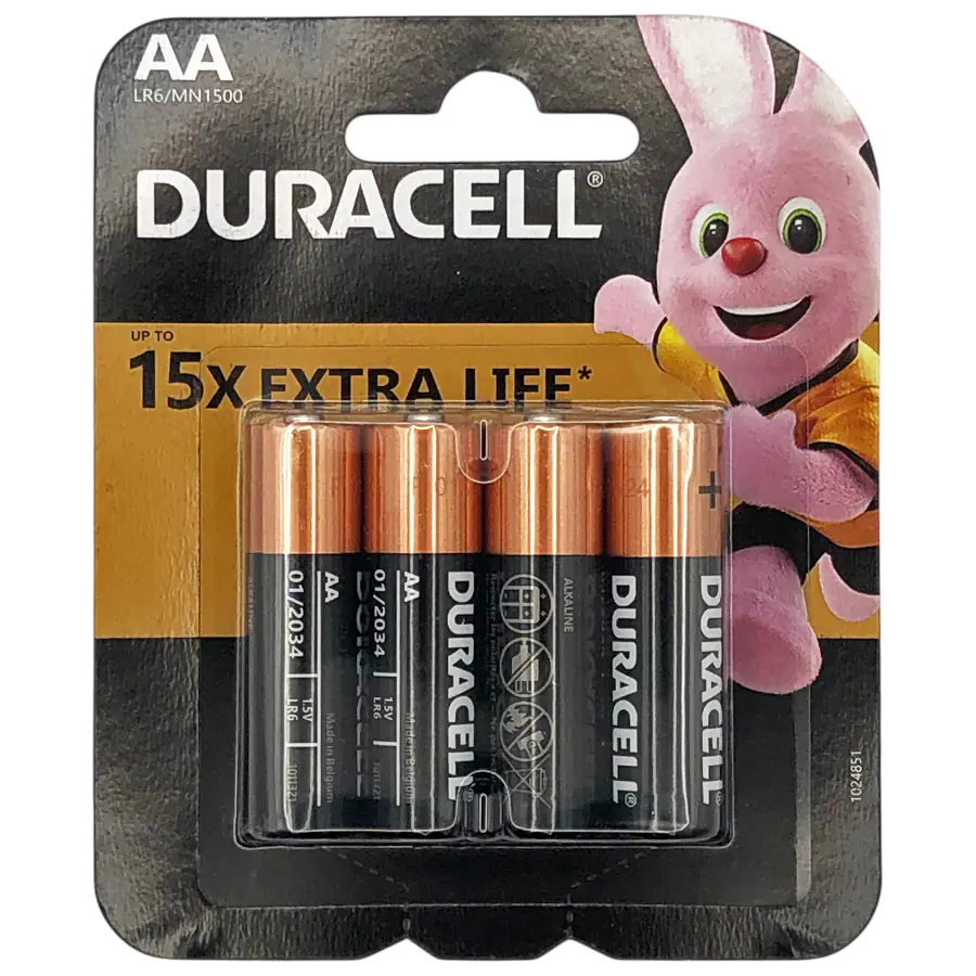 Батарейки DURACELL АА LR6/MN1500 4BP CN (4 шт)