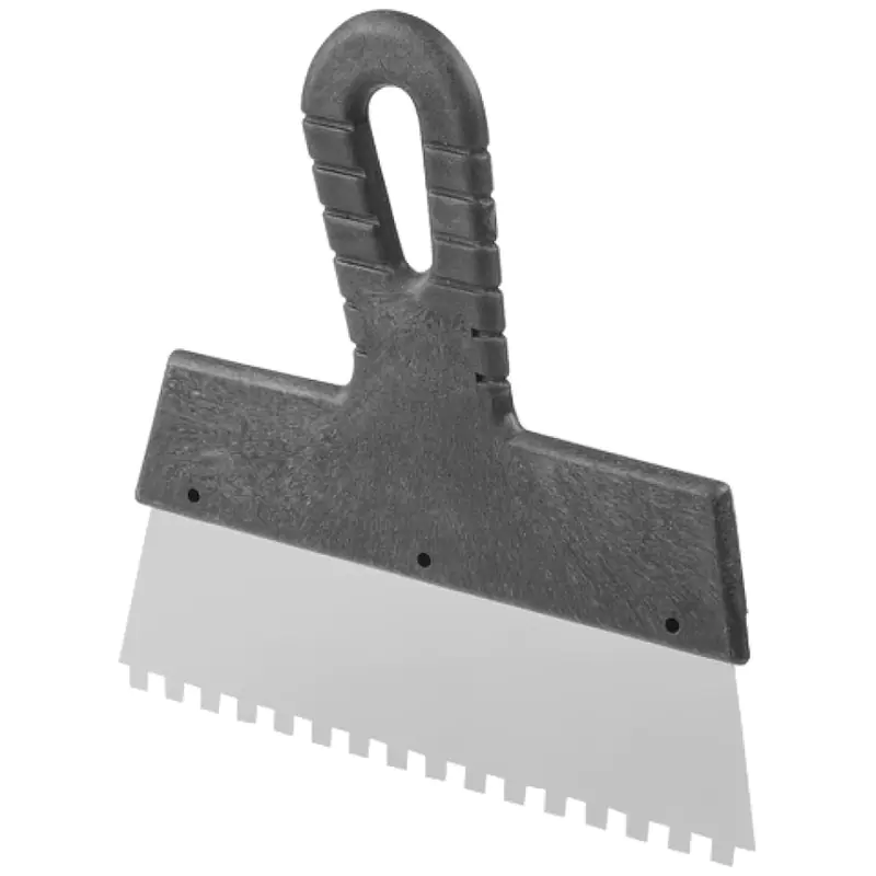 Шпатель зубчатый нержавеющий 200 мм, зуб 8х8 мм (ST1004-2008)